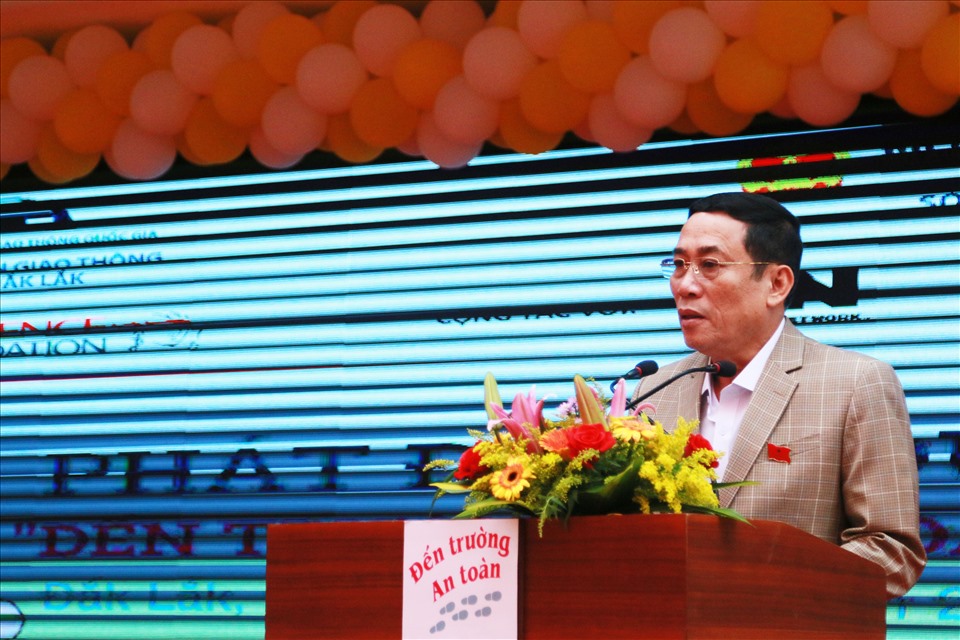 Ông Võ Văn Cảnh - Phó Chủ tịch UBND tỉnh Đắk Lắk phát biểu. Ảnh: Bảo Trung