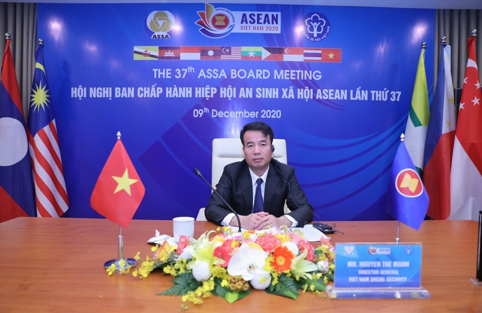 Tổng Giám đốc BHXH Việt Nam Nguyễn Thế Mạnh phát biểu chào mừng Hội nghị.