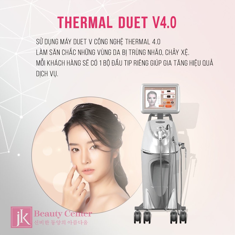 Máy Thermal Duet V4.0 với tần sóng siêu âm hội tụ hiện đại bậc nhất tại JK.