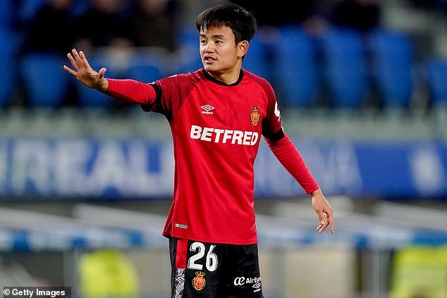 Tân binh trẻ tuổi Takefusa Kubo của Mallorca được mượn về từ Real Madrid. Ảnh: Getty.