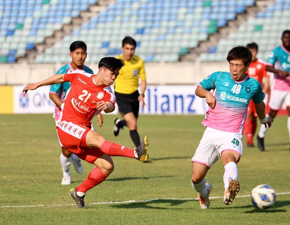 Công Phượng trong trận đấu với Yangon United tại AFC Cup 2020. Ảnh: HCMFC