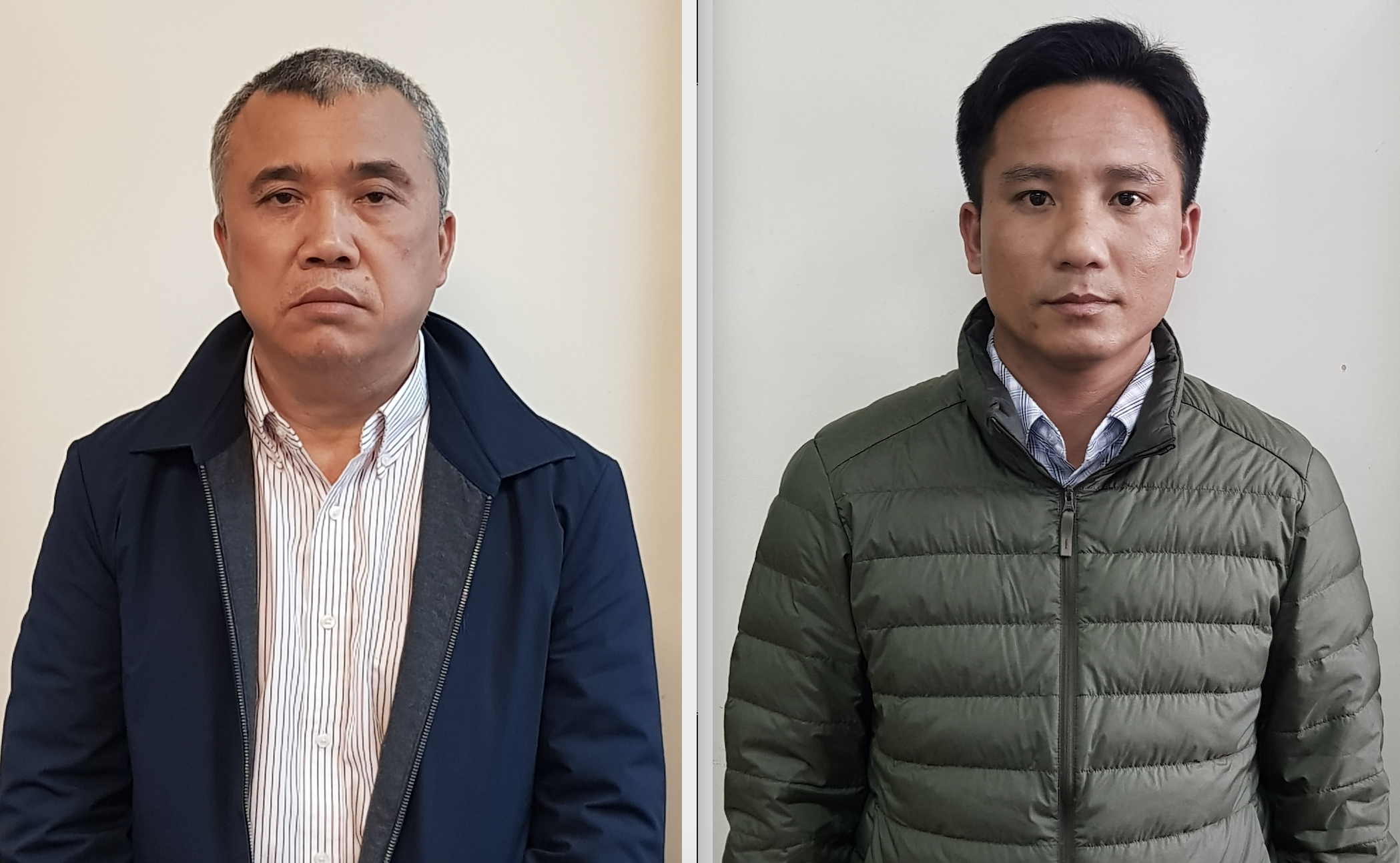 Hai đối tượng Phan Ngọc Thơm (trái), Phan Khánh Toàn bị khởi tố, bắt tạm giam