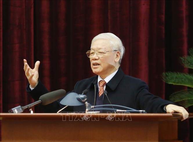 Tổng Bí thư, Chủ tịch nước Nguyễn Phú Trọng phát biểu. Ảnh: Phương Hoa/TTXVN