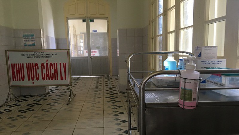 Khu vực cách ly tại Khoa bệnh nhiệt đới Bệnh viện Trung ương Huế  được bố trí sẵn sàng khi có người nhiễm bệnh virus Corona nhập viện. Ảnh: BV cung cấp.