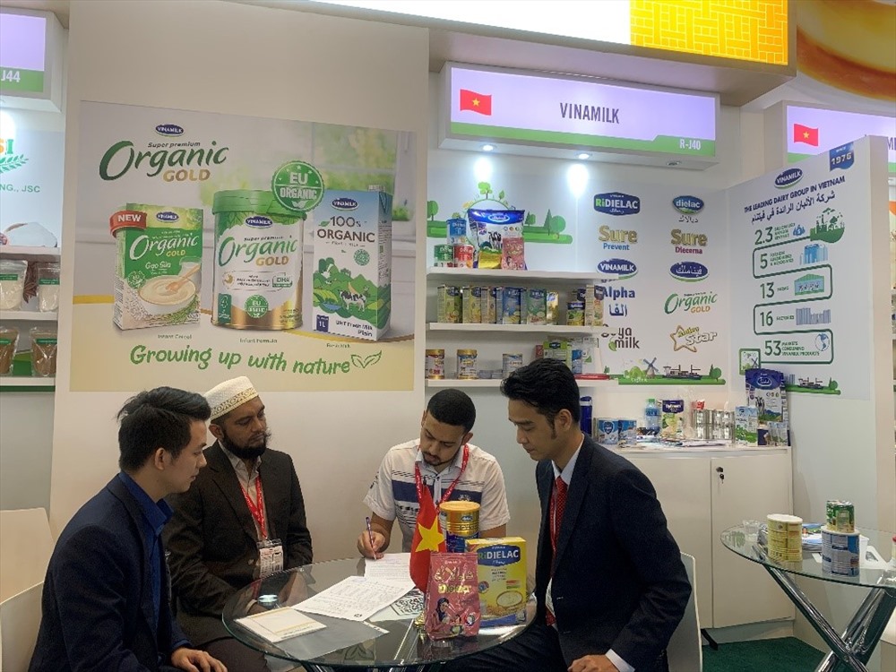Dòng sản phẩm Organic cao cấp được Vinamilk giới thiệu một cách nổi bật tại Hội chợ.