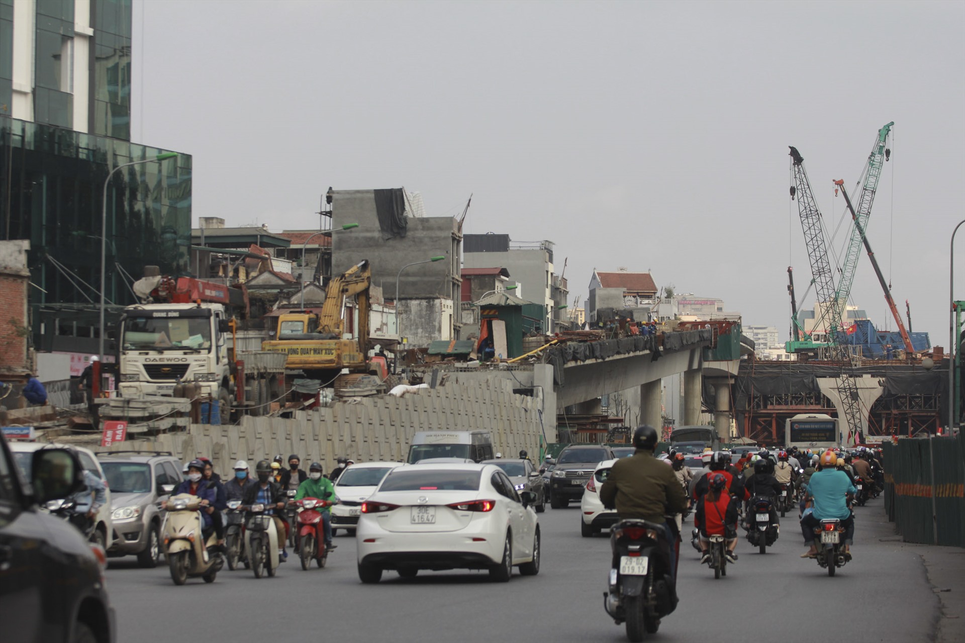 Khu vực đường Trường Chinh (quận Thanh Xuân – Hà Nội) đã gần hoàn thiện.