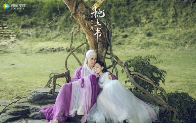 Bộ phim “Tam sinh tam thế: Chẩm thượng thư” do Địch Lệ Nhiệt Ba và Cao Vỹ Quang đóng. Ảnh: Weibo