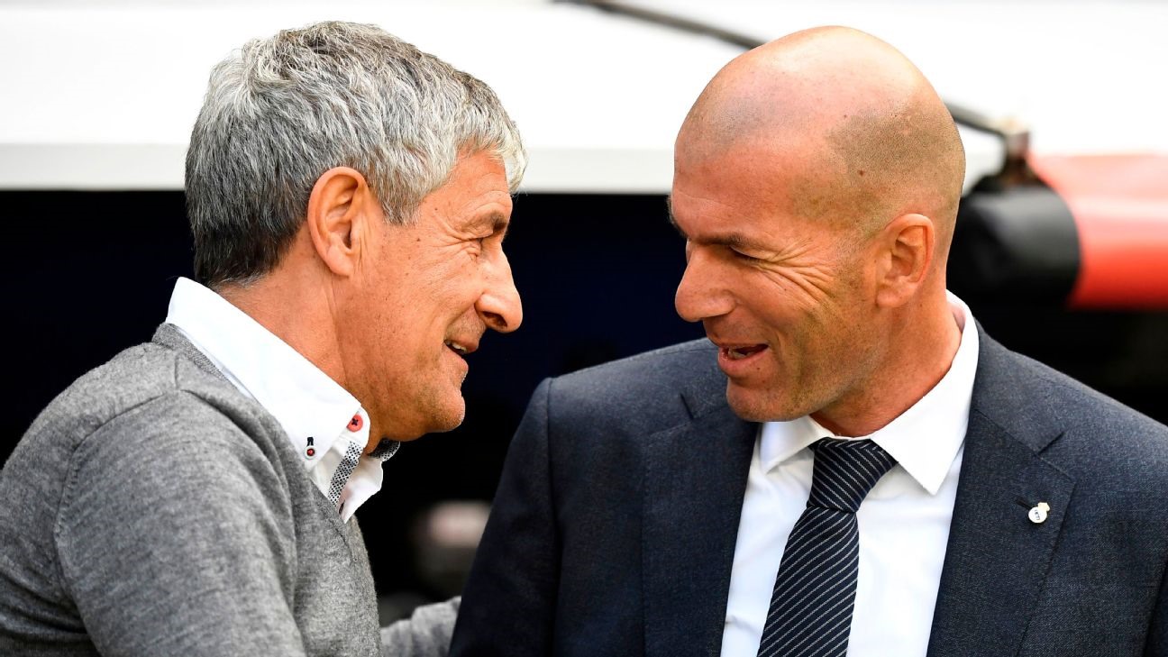 Setien và Zidane đều không muốn đánh mất cả mùa giải. Ảnh: Marca.