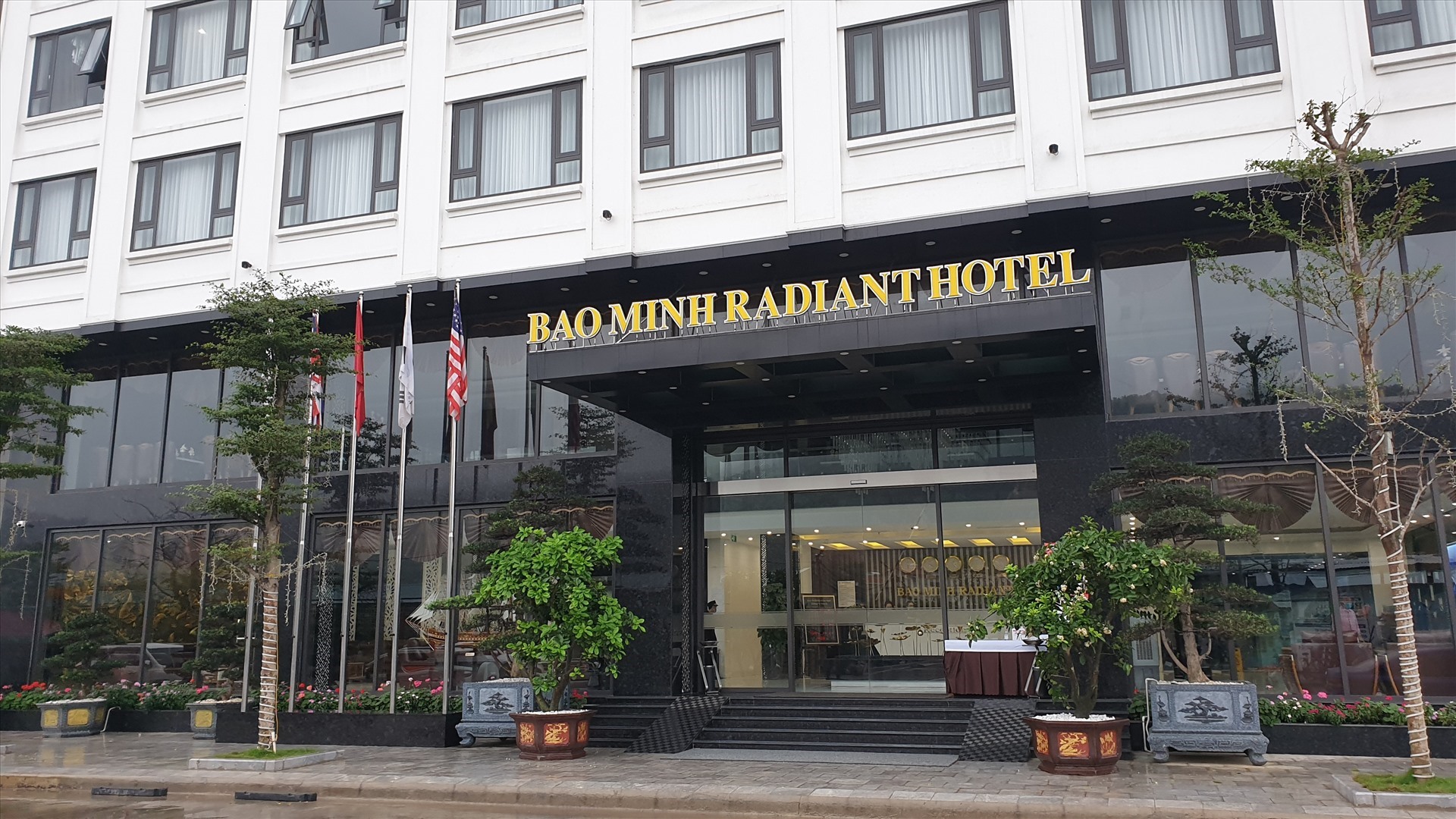 Khách sạn Bảo Minh - nơi cách ly của 157 khách từ Hàn Quốc nhập cảnh vào Việt Nam qua Sân bay Vân Đồn. Ảnh: Nguyễn Hùng