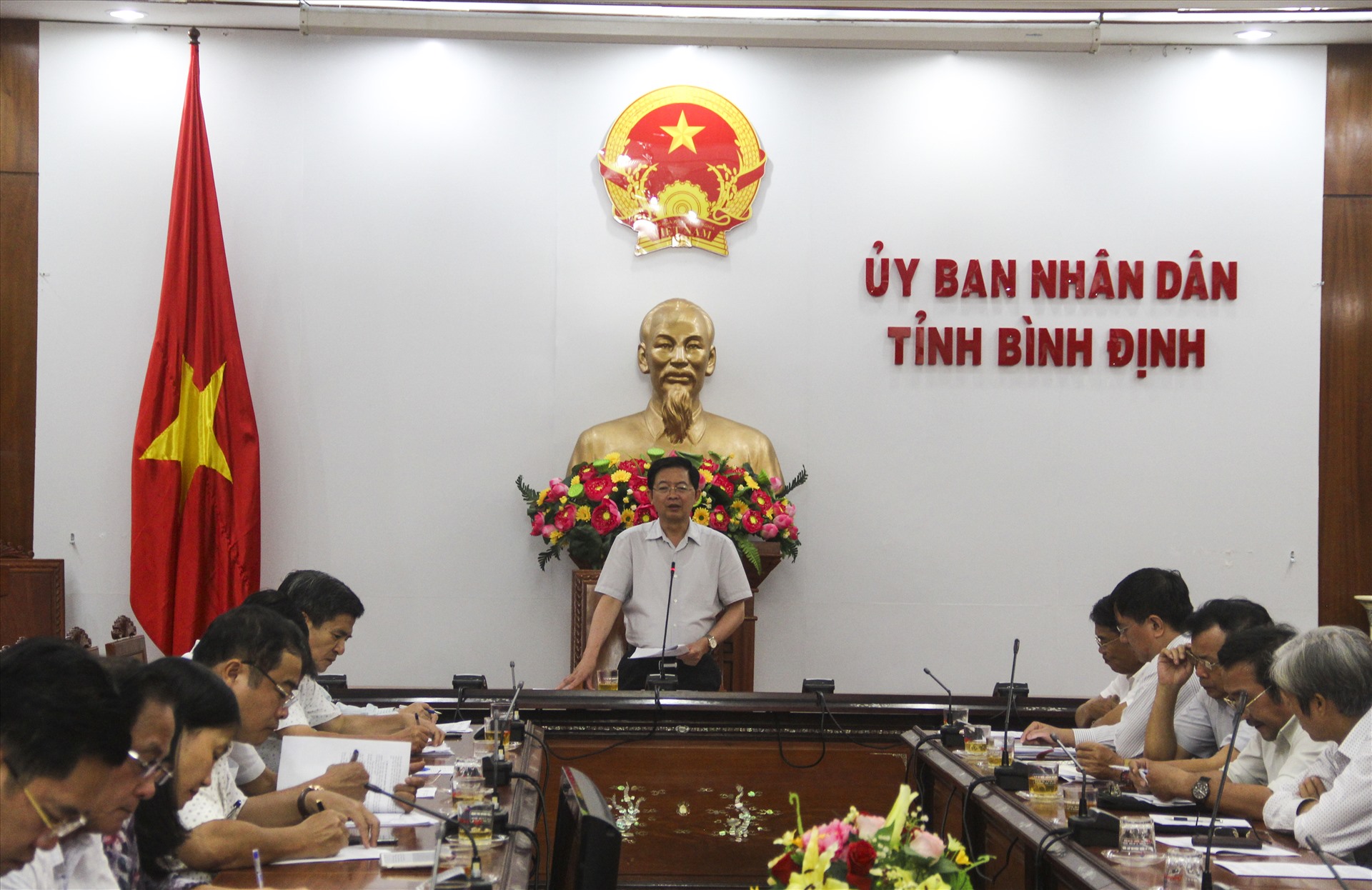 Chủ tịch UBND tỉnh Bình Định – Hồ Quốc Dũng chủ trì buổi họp giải quyết khó khăn, vướng mắc trong sản xuất kinh doanh của các doanh nghiệp.