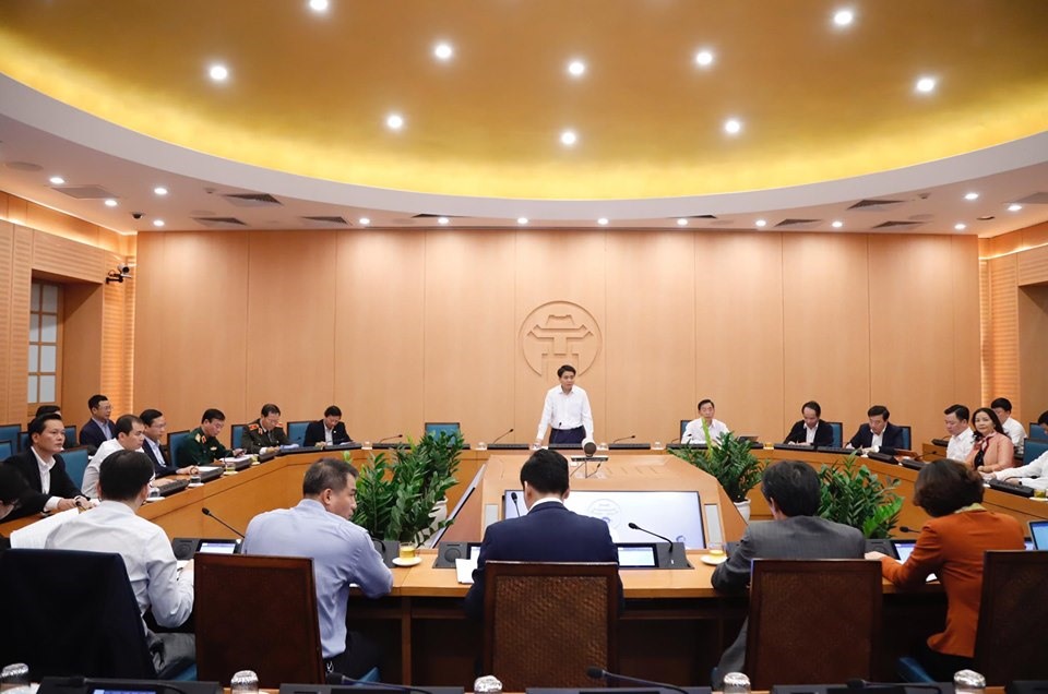 Chủ tịch Hà Nội chủ trì cuộc họp Ban chỉ đạo phòng chống COVID-19.
