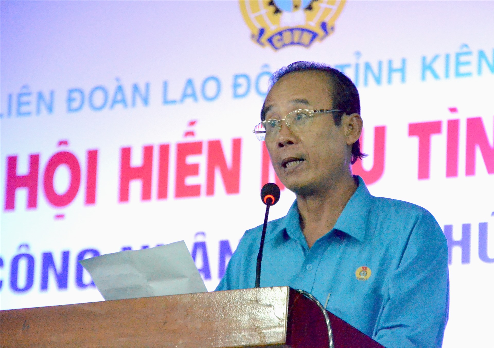 Phó Chủ tịch LĐLĐ Kiên Giang Nguyễn Minh Dũng. Ảnh: LT