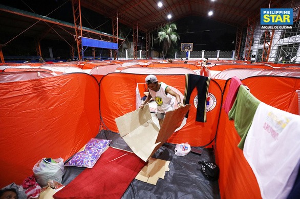 Khu lều nằm trong khu liên hợp thể thao Delpan ở Manila. Ảnh: PhilStar.