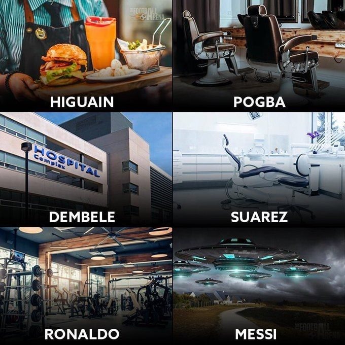 Các ngôi sao làm gì trong thời gian cách ly? Trong khi Higuain ngập trong đồ ăn, Ronaldo tập gym thì Messi bắt phi thuyền để về thăm quê hương (ám chỉ anh là người ngoài hành tinh).