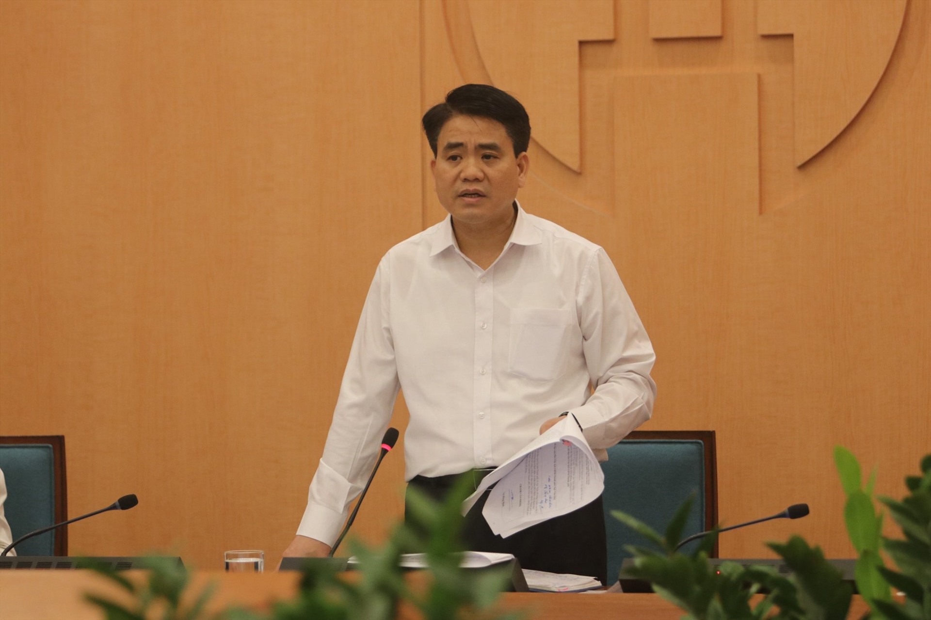 Chủ tịch UBND thành phố Hà Nội chủ trì cuộc họp Ban Chỉ đạo chống dịch COVID-19 thành phố chiều 27.3.