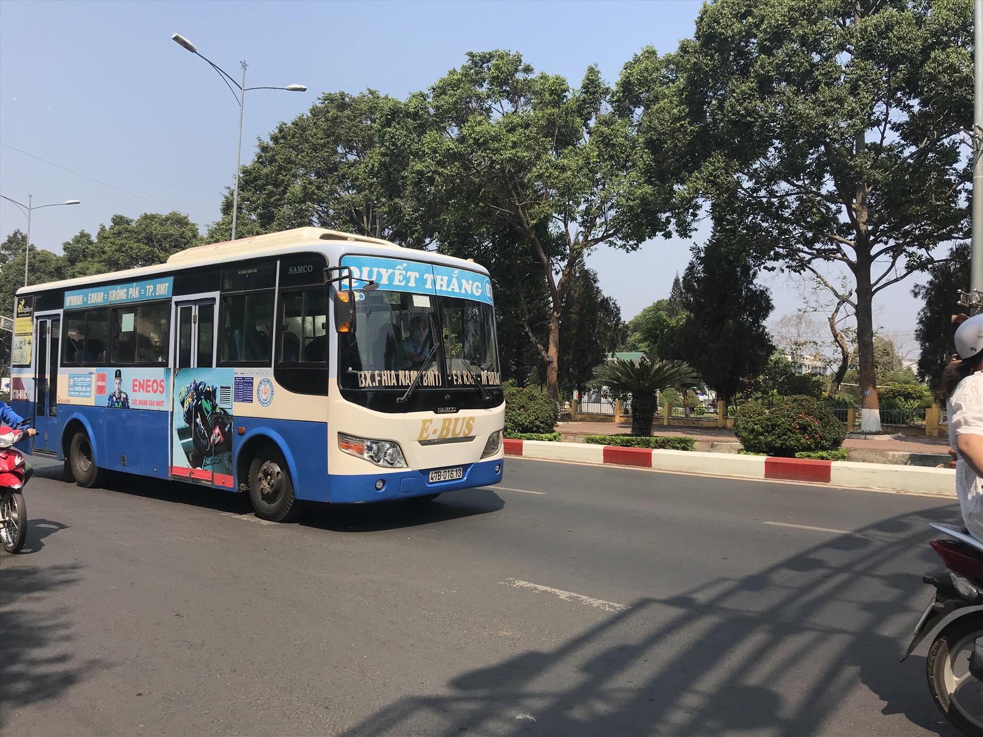 Xe bus ở tỉnh Đắk Lắk vẫn đang hoạt động bình thường. Ảnh: B.T
