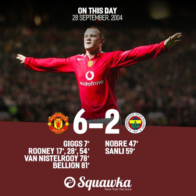 Rooney đã ghi 3 bàn trong chiến thắng 6-2 của MANU trước đại diện Thổ Nhĩ Kỳ.