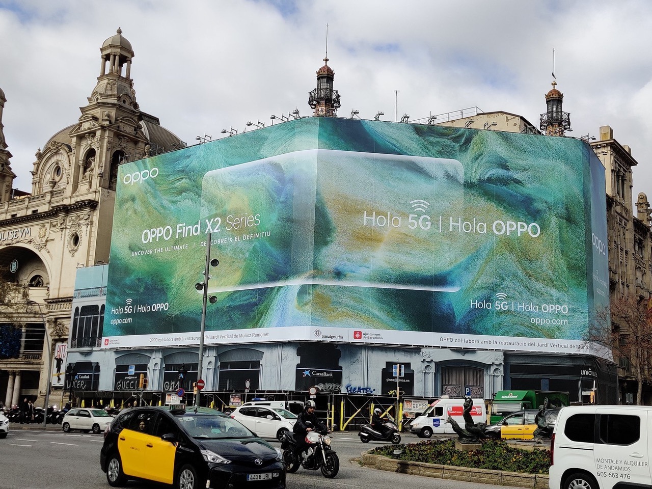 OPPO Find X2 được quảng cáo sẽ mang 5G đến với thị trường Tây Ban Nha.
