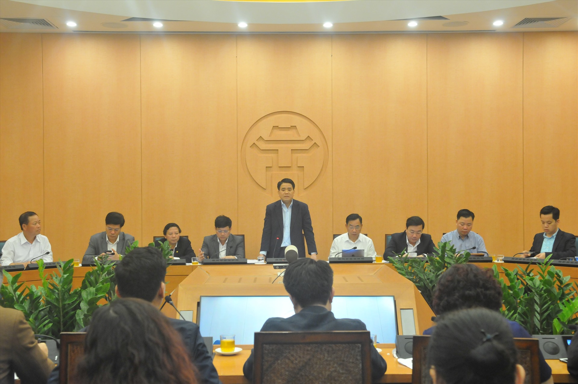 Chủ tịch Hà Nội chủ trì cuộc họp Ban chỉ đạo phòng chống dịch COVID-19.