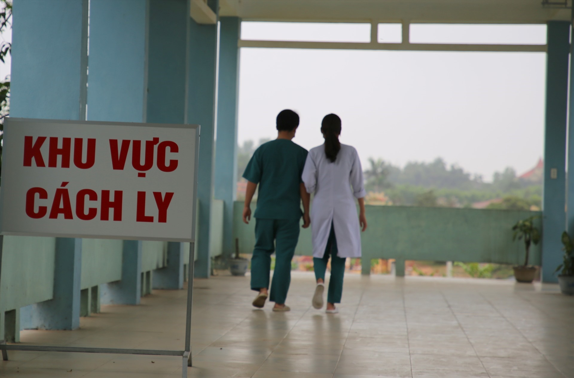 Địa điểm cách ly để điều trị và phòng dịch SARS-CoV-2 tại Bệnh viện chuyên khoa Lao và Bệnh phổi tỉnh Quảng Trị. Ảnh: Hưng Thơ.