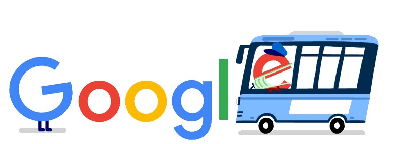 Google Doodle ngày 14.4 cảm ơn các nhân viên giao thông công cộng. Ảnh: Google
