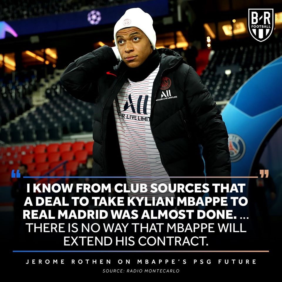 Cựu sao của PSG - Jerome Rothen tin rằng việc Mbappe chuyển tới khoác áo Real Madrid sẽ chỉ còn là vấn đề thời gian.
