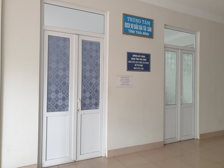 Trung tâm Dịch vụ đấu giá tài sản tỉnh Thái Bình. Ảnh: Phạm Đông