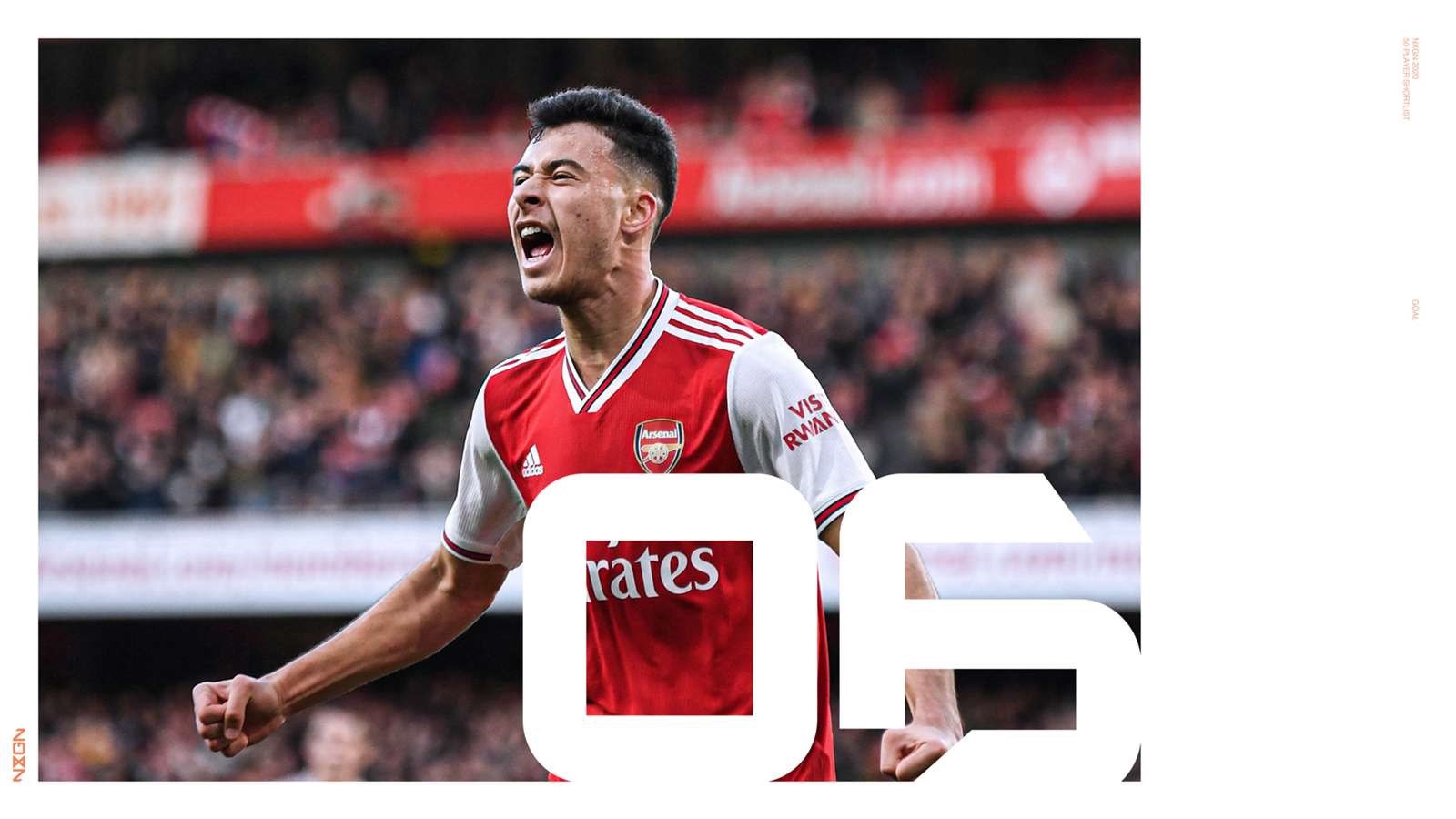 6. Gabriel Martinelli (Arsenal). Martinelli là cầu thủ tuổi teen đầu tiên chạm mốc 10 bàn thắng cho Arsenal, kể từ sau Nicolas Anelka trong mùa giải 1998/99.