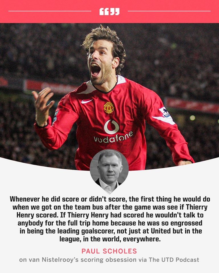 Cựu danh thủ Paul Scholes nhận định Ruud van Nistelrooy là tiền đạo hay nhất mà mình từng thi đấu cùng xuyên suốt khoảng thời gian khoác áo Man United.