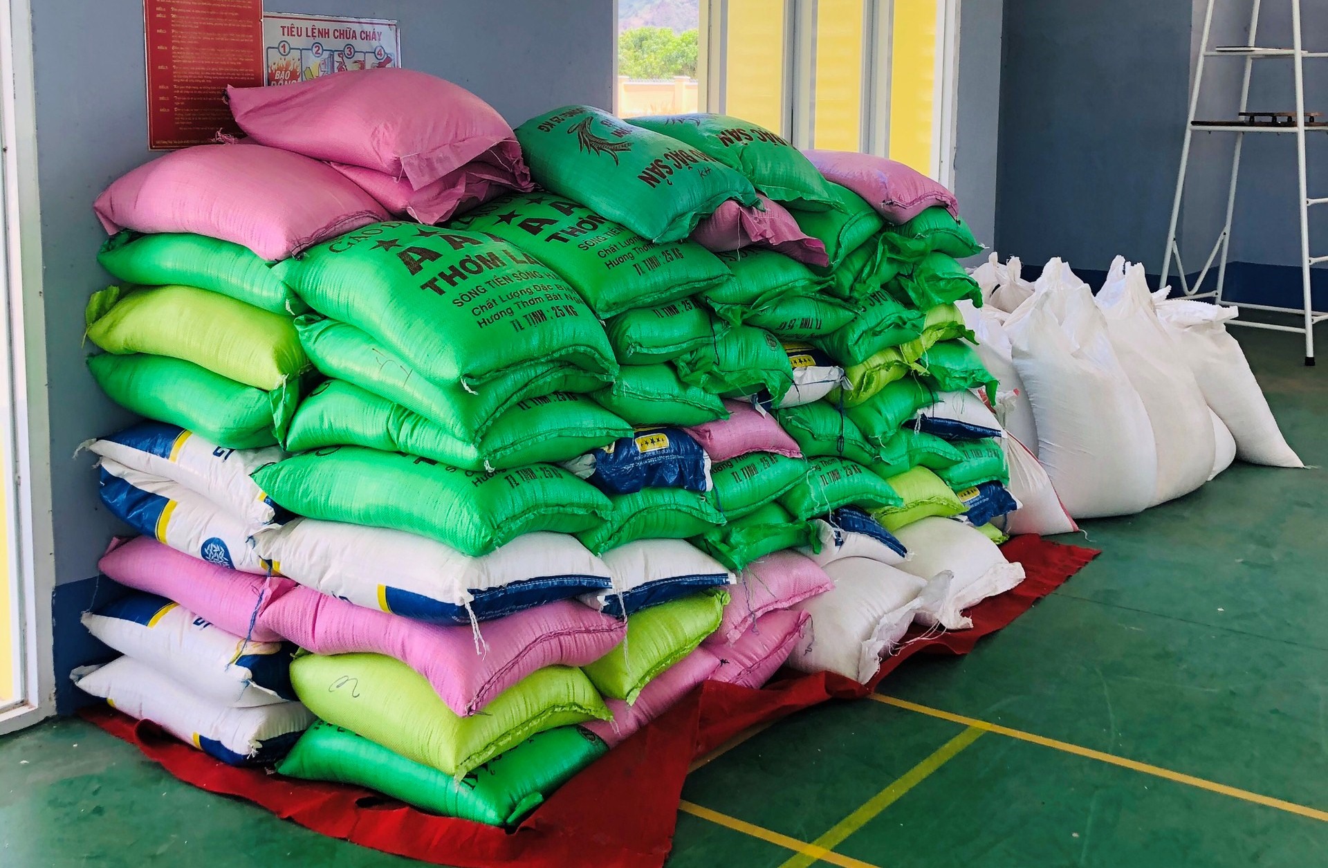 Hiện Tỉnh đoàn đã kêu gọi các mạnh thường quân hỗ trợ 10 tấn gạo để triển khai phát cho công nhân. Ảnh: Phương Linh
