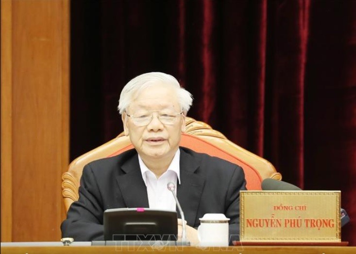 Tổng Bí thư, Chủ tịch Nước Nguyễn Phú Trọng phát biểu tại Hội nghị. Ảnh Trí Dũng/TTXVN