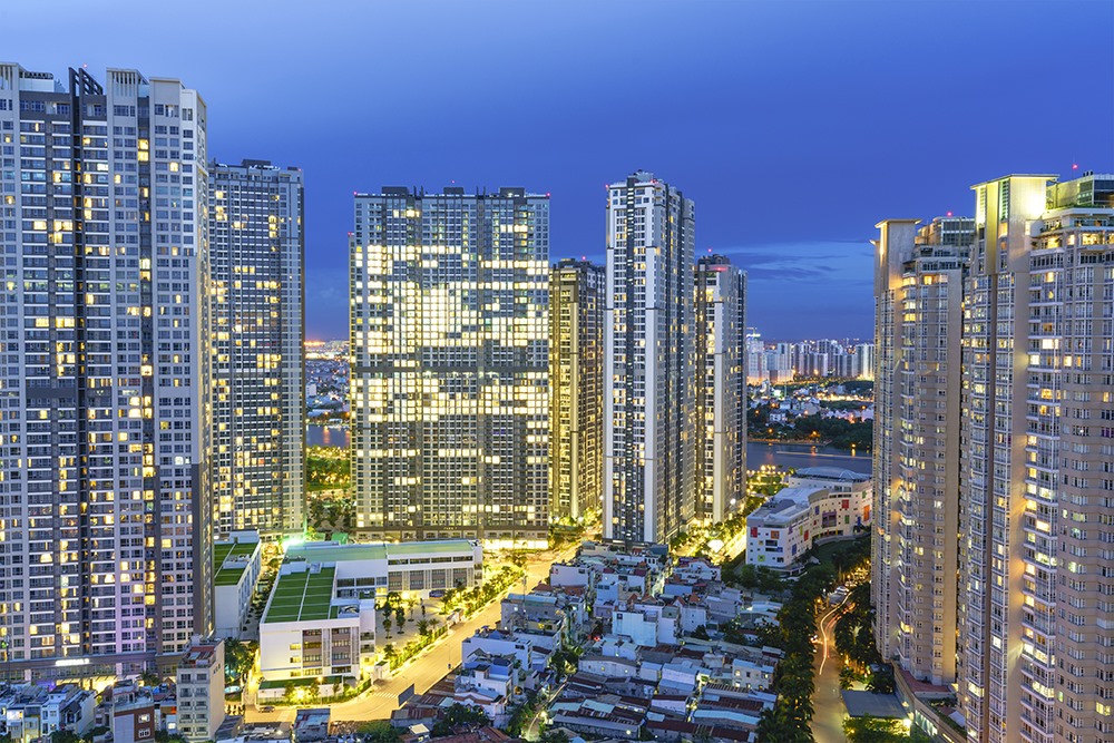 Những khu căn hộ cao cấp ở trung tâm thành phố phát triển rất nhanh (ảnh chụp năm 2018).