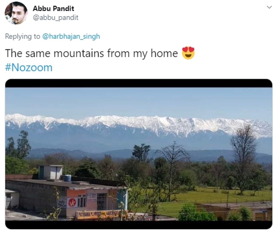Dân mạng Ấn Độ phấn khích chia sẻ ảnh nhìn thấy dãy Himalaya từ xa. Ảnh: Mail.