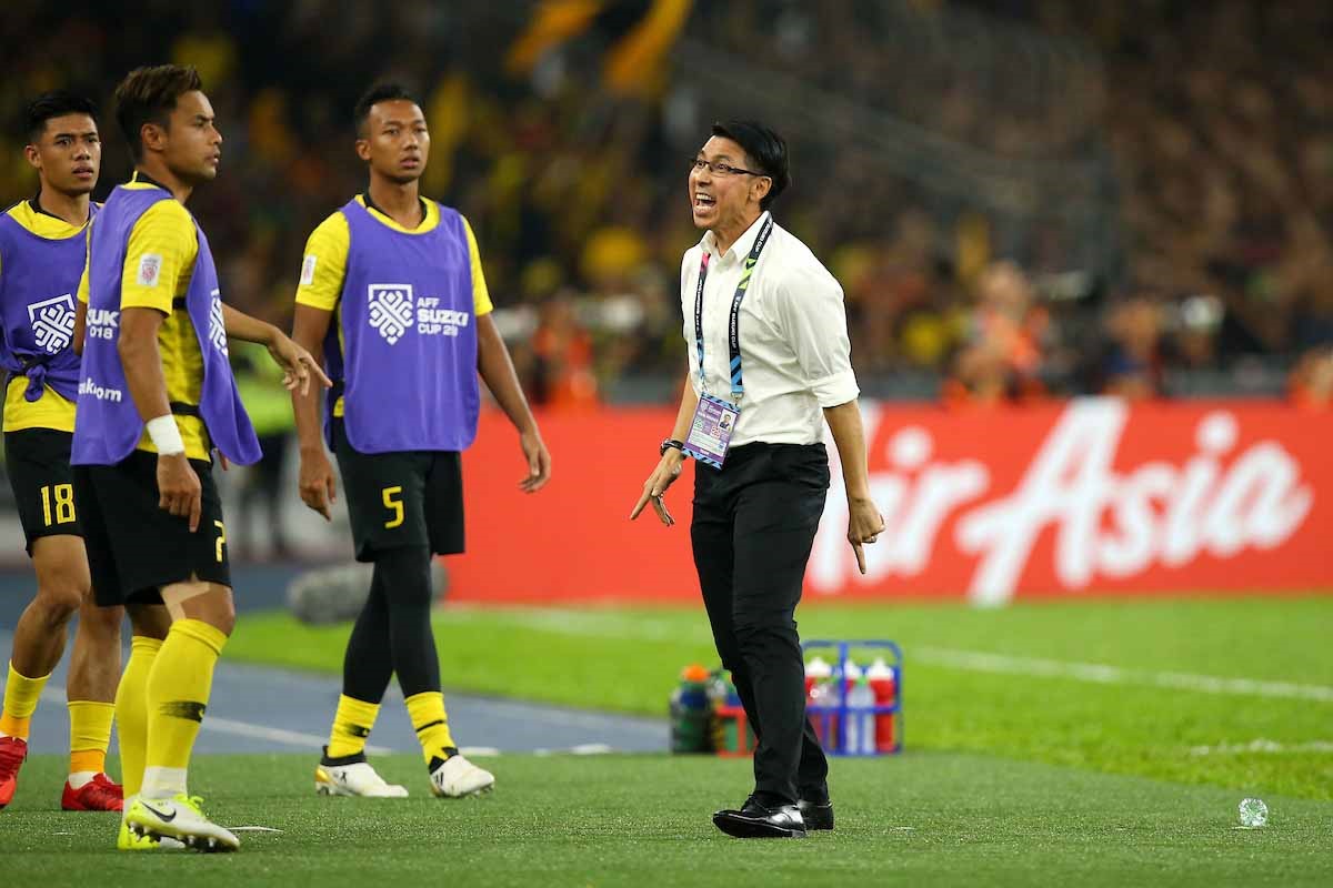 HLV Tan Cheng Hoe tuyển Malaysia gặp nhiều khó khăn khi giải VĐQG Malaysia phải đến tháng 9 mới thi đấu lại. Ảnh: AFF.