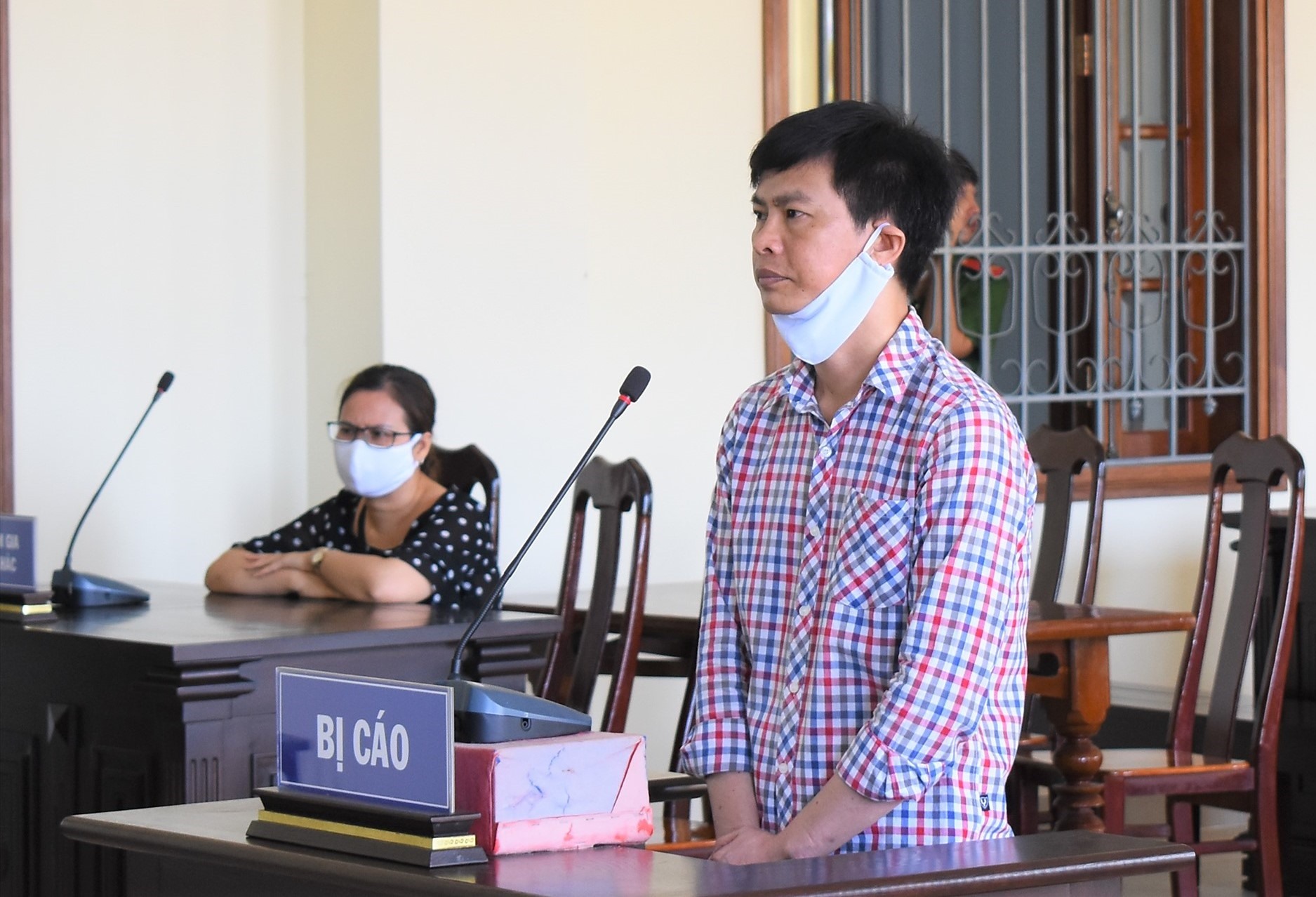 Bị cáo Trần Văn Cường tại phiên tòa sơ thẩm. Ảnh: Thành Nhân