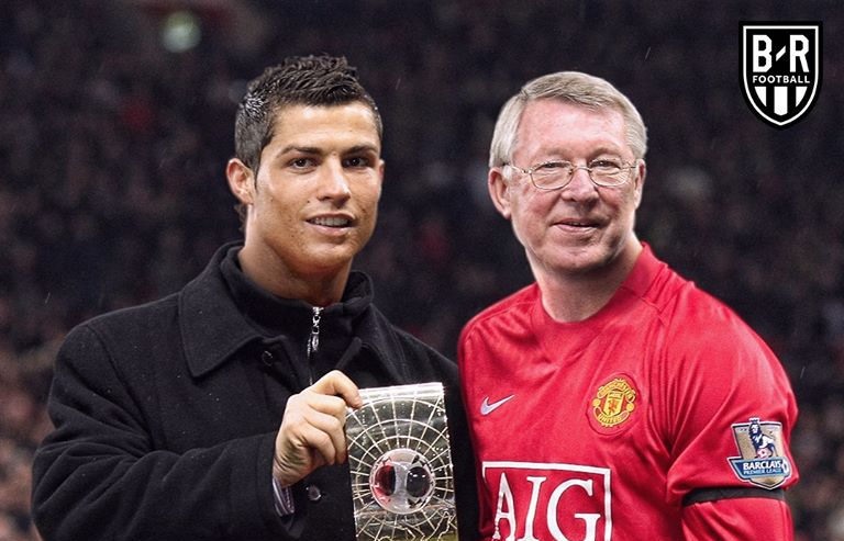 Cristiano Ronaldo trở thành huấn luyện viên, còn Sir Alex Ferguson khoác lên mình áo đấu của CR7.