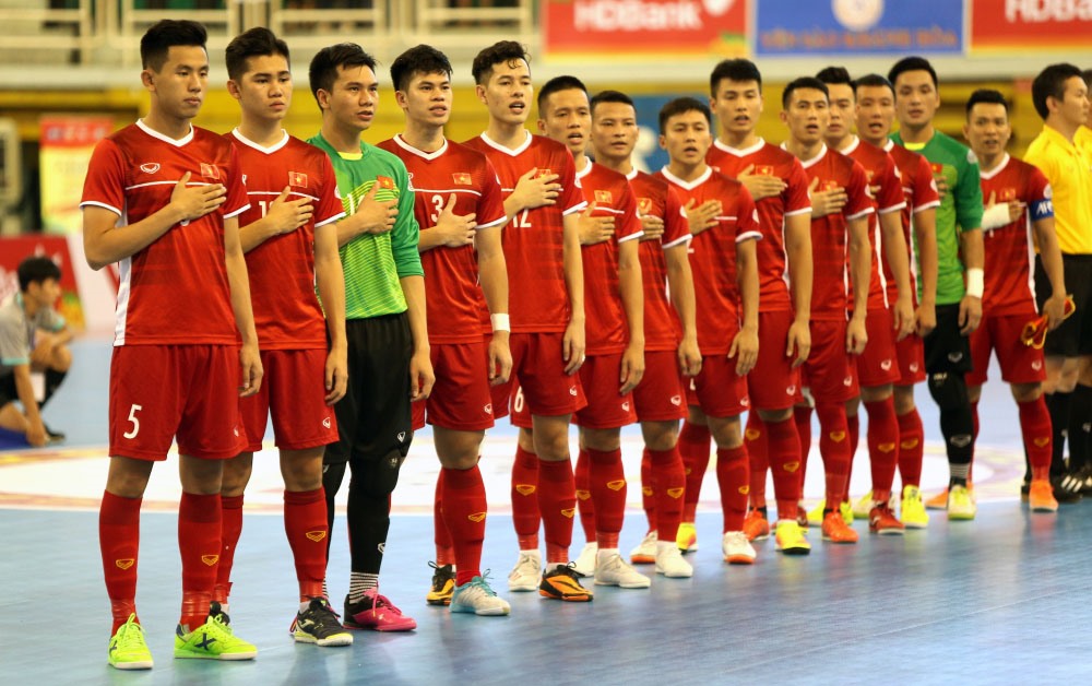 Tuyển Futsal Việt Nam hướng đến mục tiêu dự Futsal World Cup 2020, giải đấu được lùi sang năm 2021. Ảnh: VFF