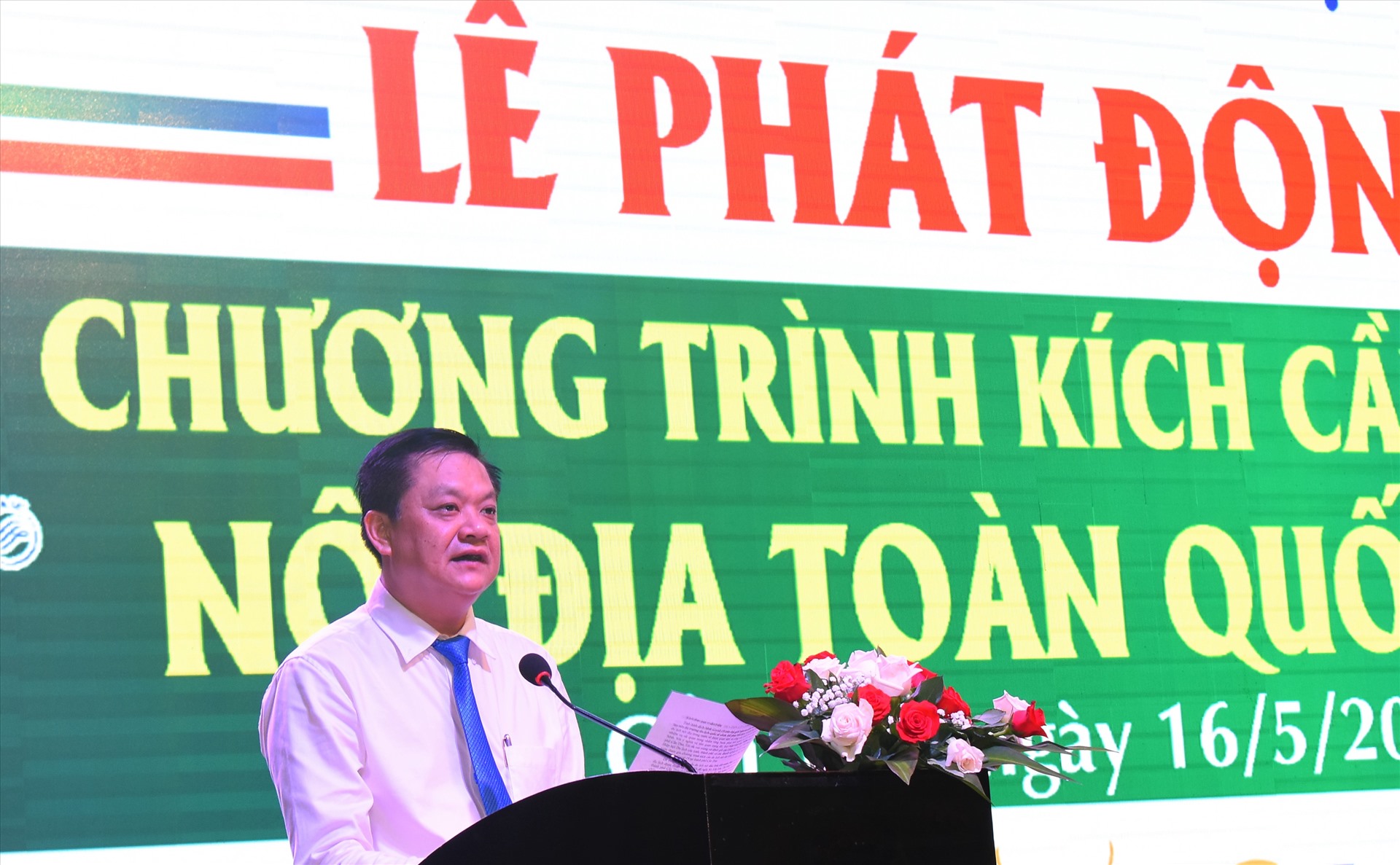 Ông Dương Tấn Hiển - Phó Chủ tịch UBND TP.Cần Thơ  - phát biểu tại buổi lễ phát động chương trình kích cầu du lịch toàn quốc năm 2020. Ảnh: Thành Nhân