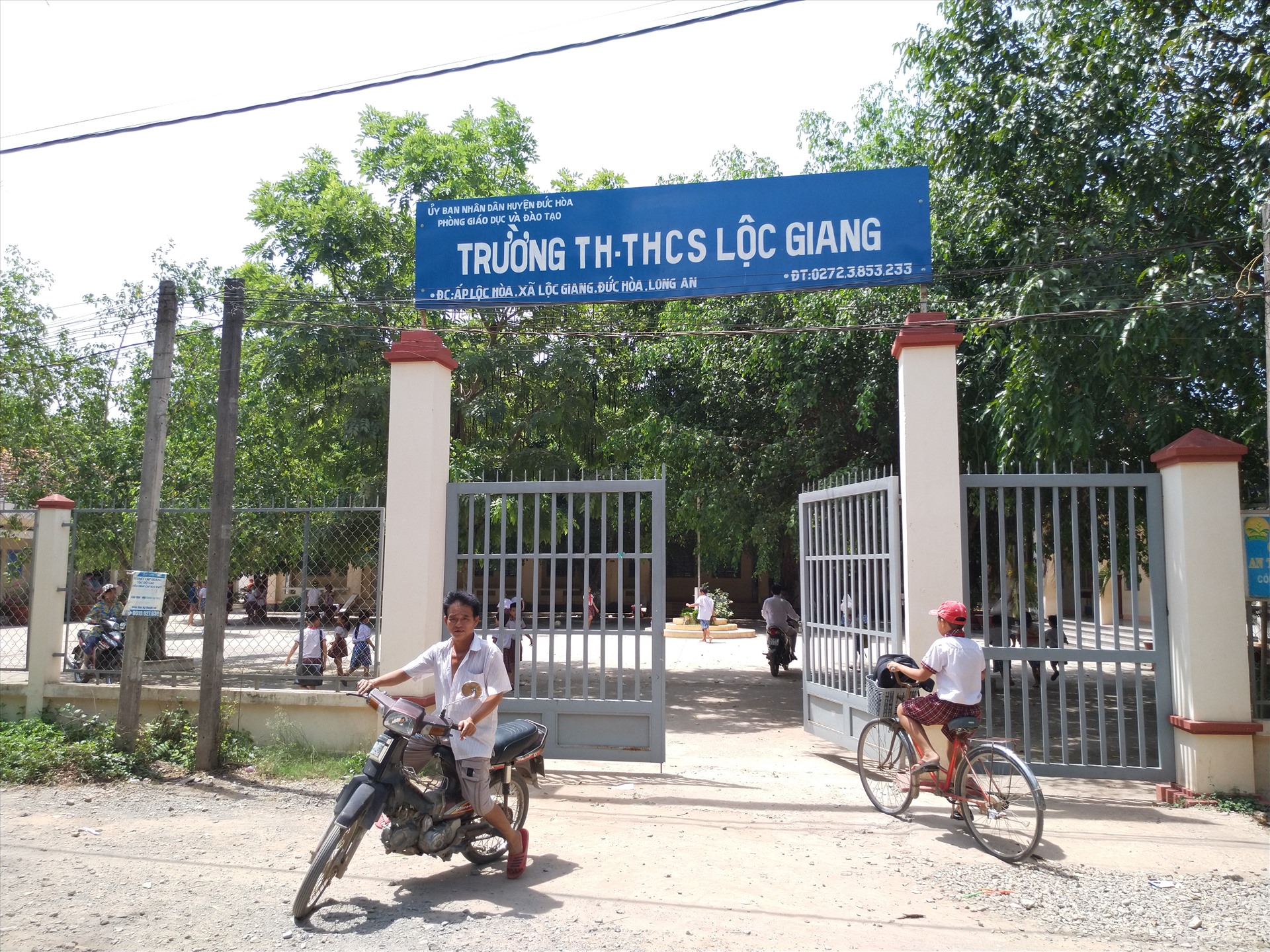 Trường TH-THCS Lộc Giang (điểm trường Lộc Hòa), nơi xảy ra vụ bố học sinh đánh cô giáo ngày 19.5. Ảnh: K.Q