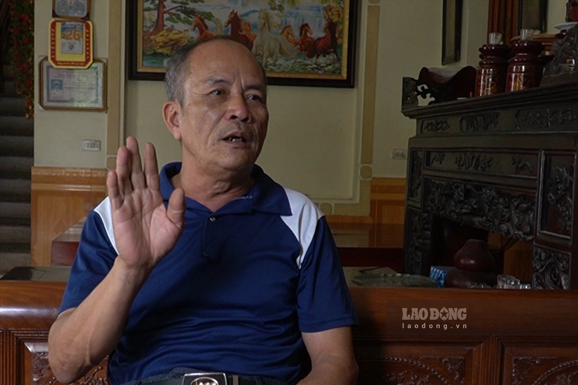 Ông Lê Tiến Thọ bức xúc chia sẻ với phóng viên Báo Lao Động.