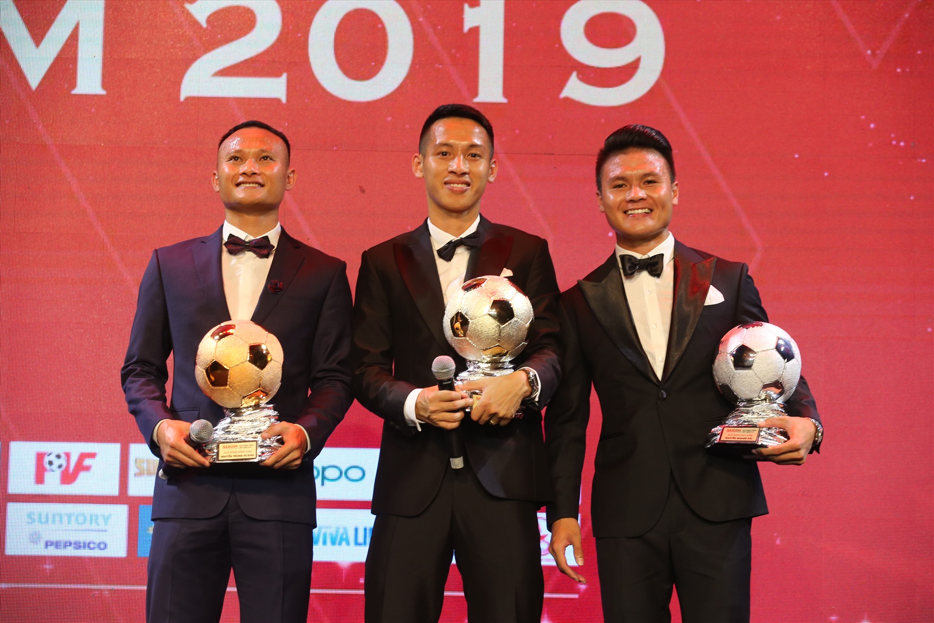 Top 3 Quả bóng Vàng nam Việt Nam 2019 đều xứng đáng. Ảnh: D.P