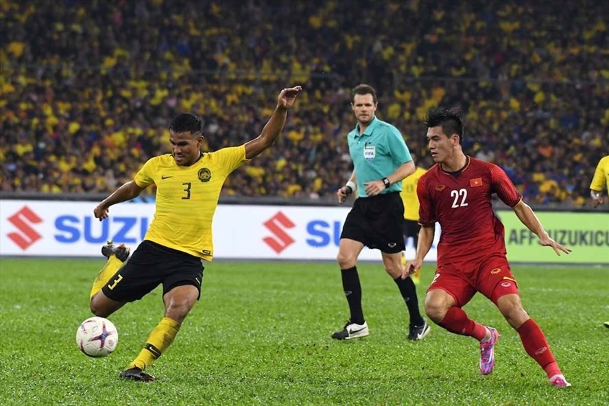 Tuyển Malaysia đã thua tuyển Việt Nam 0-1 ở trận lượt đi trên sân Mỹ Đình. Ảnh: AFF Cup.