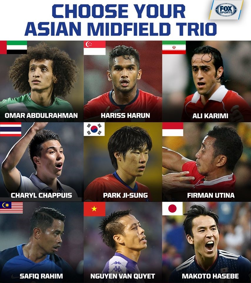 Văn Quyết vào top 9 tiền vệ hay nhất Châu Á do Fox Sports Asia lựa chọn. Ảnh: Fox Sports Asia.