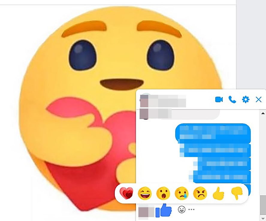 Cả Messenger cũng đã được cập nhật biểu tượng cảm xúc mới. Ảnh chụp màn hình.