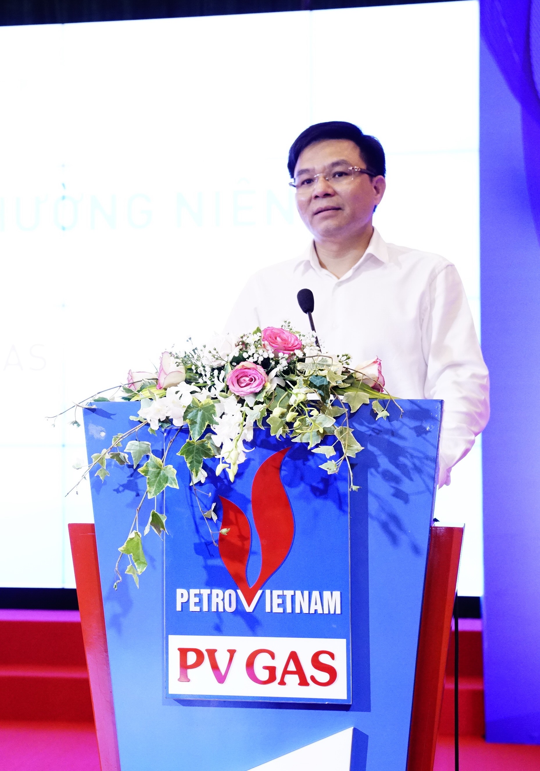 Tổng giám đốc PVN - ông Lê Mạnh Hùng phát biểu tại Đại hội. Ảnh: PV GAS