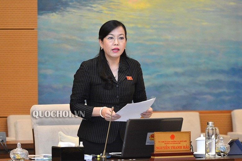 Trưởng Ban Dân nguyện - Nguyễn Thanh Hải trình bày báo cáo. Ảnh Quochoi.vn