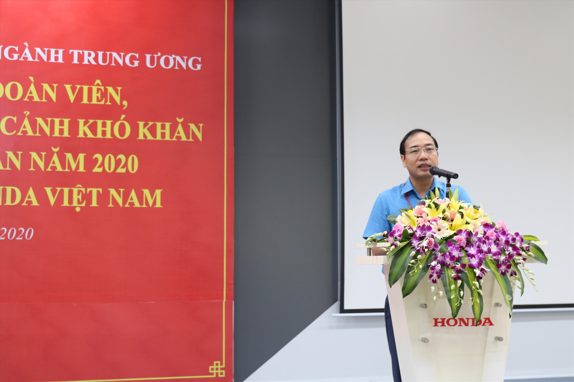Đ/c Trần Quang Huy - Chủ tịch CĐCTVN phát biểu tại buổi lễ