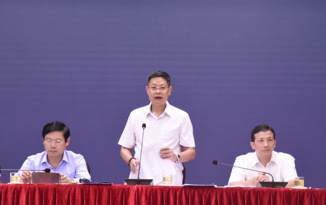 Ông Hoàng Cao Thắng - Phó Giám đốc Sở Xây dựng Hà Nội thông tin về tình hình rà soát cây xanh mùa mưa bão.