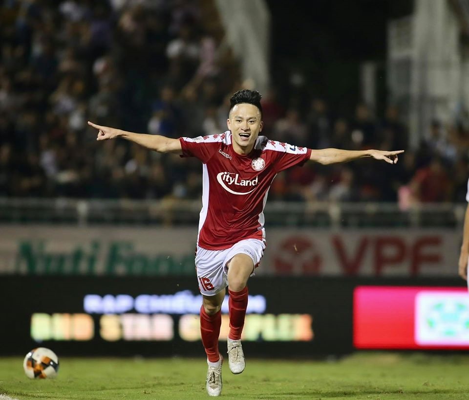 Võ Huy Toàn có bàn thắng đầu tiên ở V.League 2020. Ảnh: TP.HCM FC