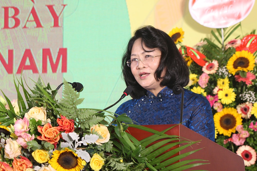 Phó Chủ tịch nước Đặng Thị Ngọc Thịnh chúc mừng Hội Nhà báo và những người làm báo.